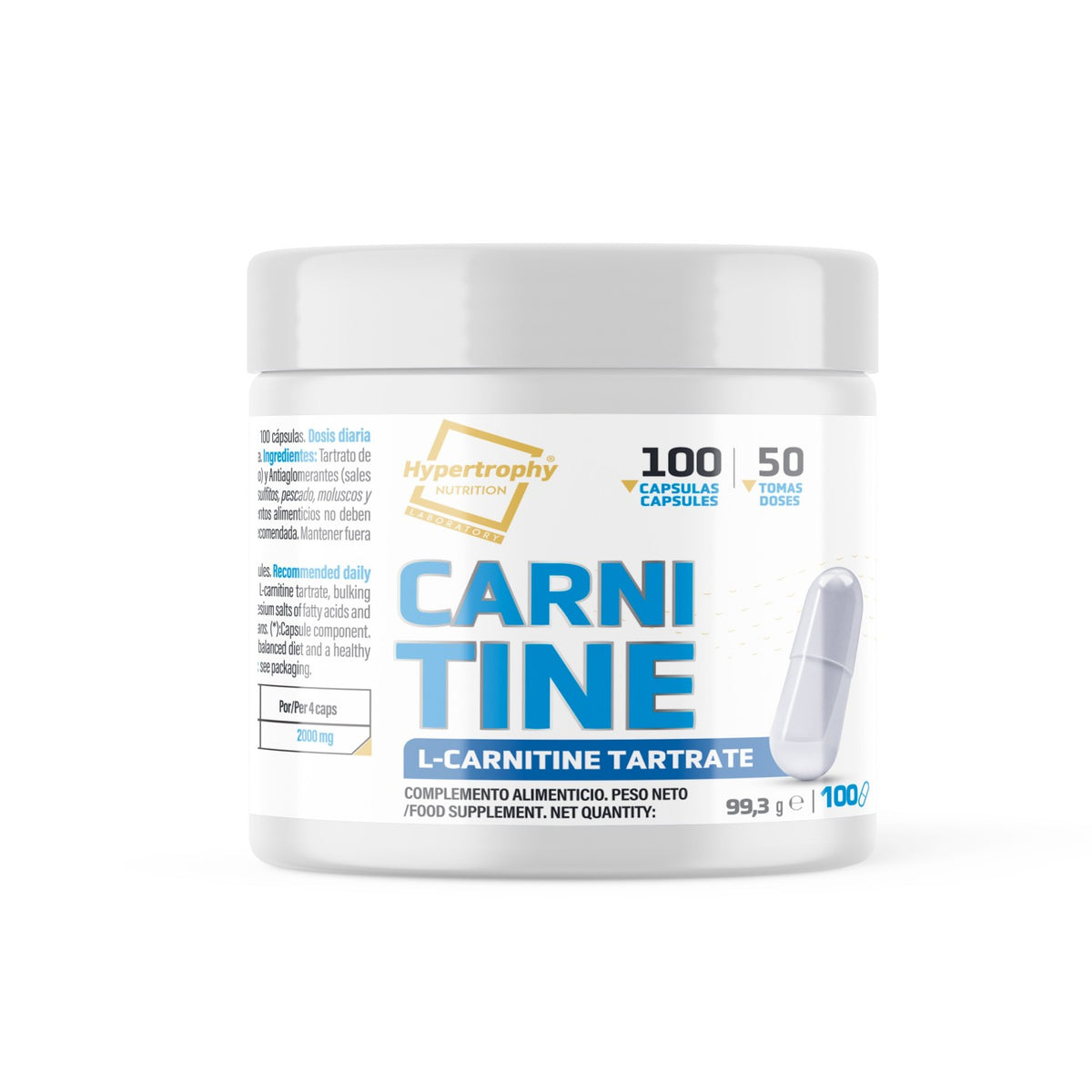 L CARNITINE 500 100 CAP de Hypertrophy Nutrition - fotografía principal