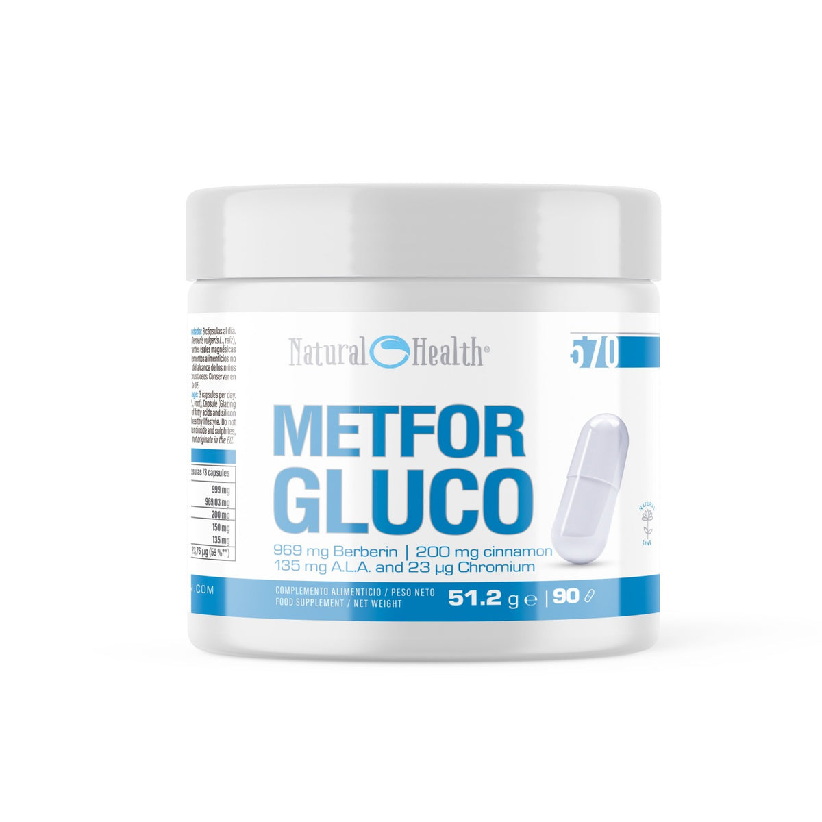 METFORGLUCO 90 CAP. de Natural Health - fotografía principal