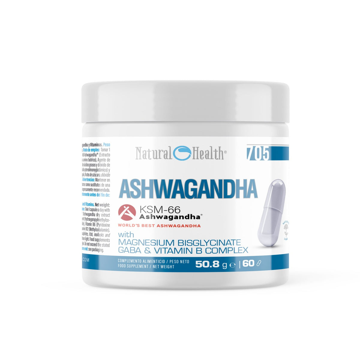 ASHWAGANDHA KSM-66 60 CAP. de Natural Health - fotografía principal
